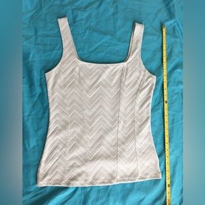 WHBM EUC light grey textured tank top.
